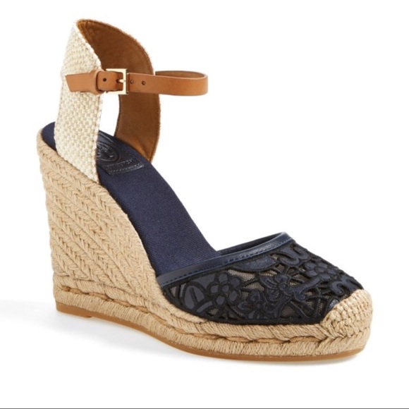 TORY BURCH LUCIA LACE WEDGE ESPADRILLE - Picture 3 of 8